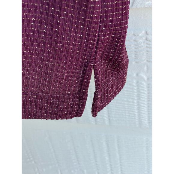 Draper's & Damon's Wine Colored Sparkly Shirt 3X - Picture 7 of 8